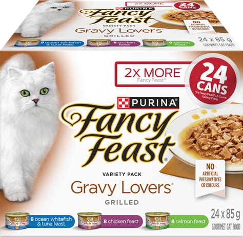 Fancy Feast Gravy Lovers Wet Cat Food, Variety Pack 85 g Can (24 Pack ...