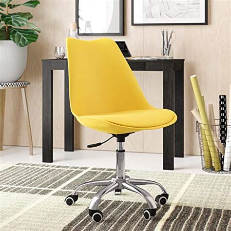 Finch Fox Height-Adjustable Stylish Modern Rotary Arm Office Chair for ...