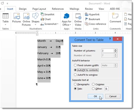 Image result for How to Convert a Text into a Table