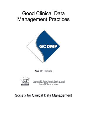 Good Clinical Data Management Practices. Draft Guidance: Exculpatory ...