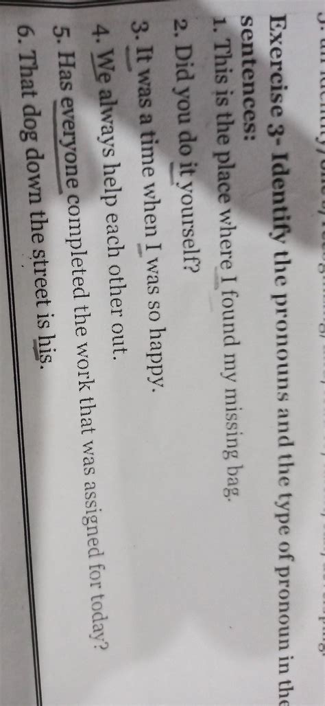 indentify the pronoun and the type of pronoun in the following I going ...