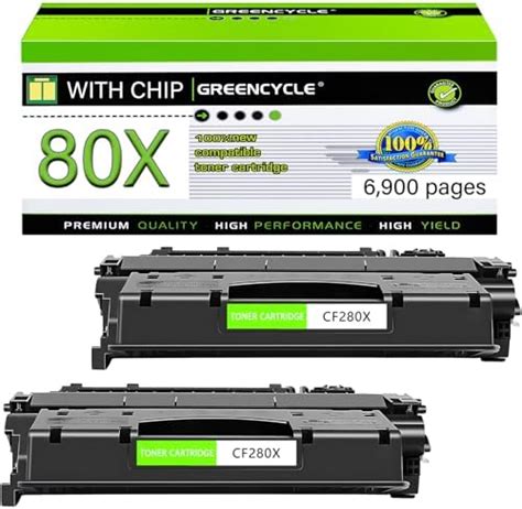 GREENCYCLE Compatible Toner Cartridge Replacement for HP 80X CF280X ...