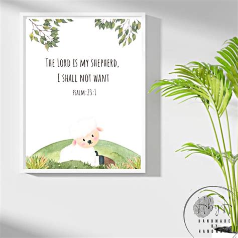 Frame-Kids-Scripture- Lord is my shepherd – Handmade by Handmaid