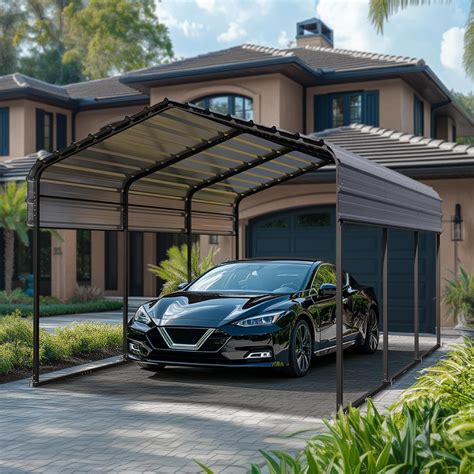Brandclub - PHI VILLA 10 x 15 ft Heavy Duty Carport with Galvanized ...