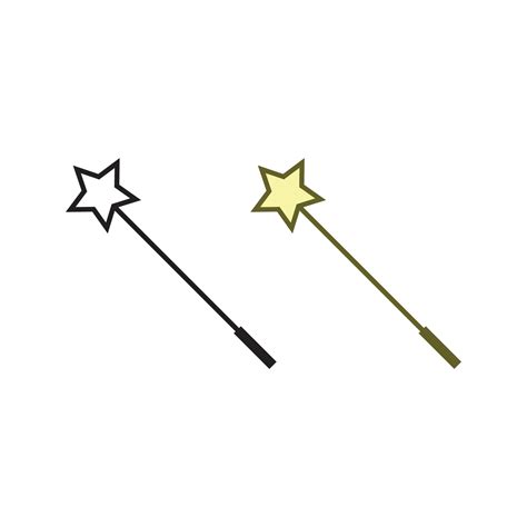magic star stick logo icon illustration colorful and outline 21003340 ...