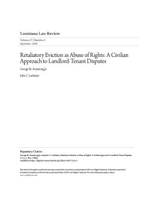 Fillable Online Retaliatory Eviction as Abuse of Rights: A Civilian Fax ...