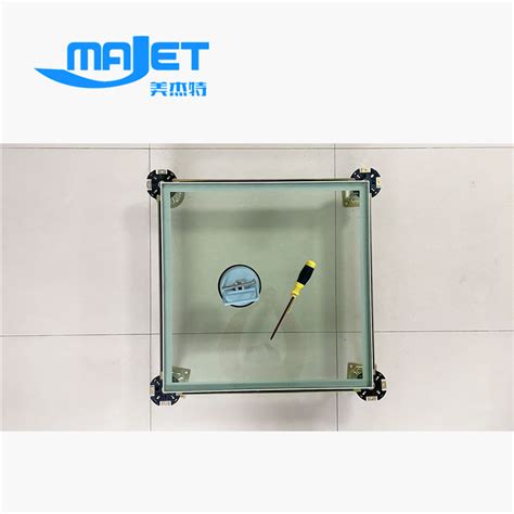 Transparent Glass Raised Access Flooring Panel for Electronic Computer ...