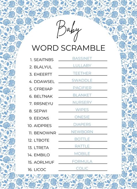 Best 13 Free Printable Baby Shower Games – Artofit