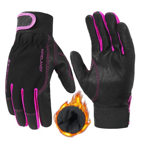 HANDLANDY Insulated Work Gloves, Thermal Winter Gloves Waterproof for ...