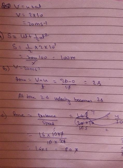 A bus starts at Station A from rest with uniform acceleration 2m s-2 ...