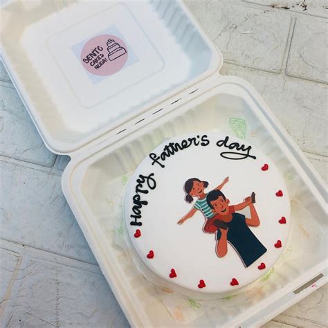 Father's Day Celebration White Bento Cake – Bento Cakes Noida