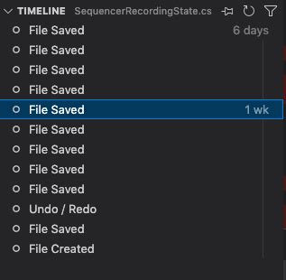 Image result for Visual Studio Code Timeline