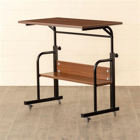 Buy Helios Revell Height Adjustable Portable Study Desk - Brown from ...