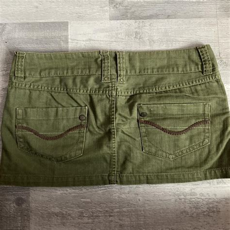 GORGEOUS khaki green mini skirt bought from a... - Depop