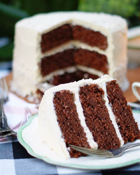 Double Chocolate Layer Cake with White Chocolate Buttercream - Southern ...