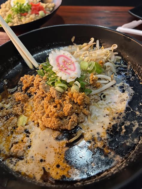 Tonkatsu with spicy ground pork and mayu - Gu Ramen - Long Beach, CA ...