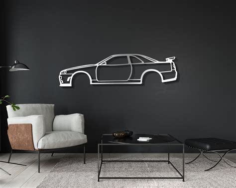Skyline R34 Metal Car Wall Art - MT1092