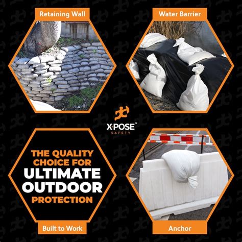 XPOSE SAFETY 10-Pack 100-lb Capacity Woven Polypropylene Sand-Bag SBW ...