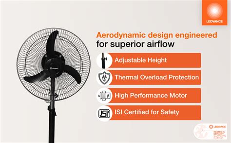 Buy Ledvance Turbo Jet Pedestal Fan 400mm | Pedestal Fan High Speed for ...