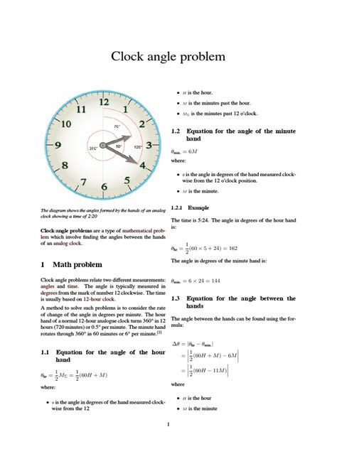 Image result for Clock Angle Problem Formula