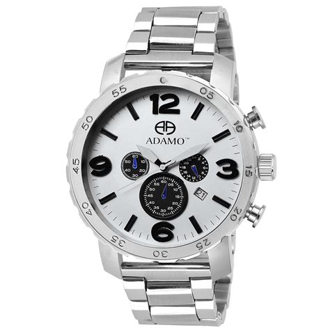 ADAMO Chronograph White Dial Working Inner Hands Men's & Boy's Watch ...