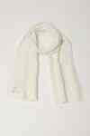 Buy Ivory Embroidery Tonal Crewel Alphabet Scarf by Abraham And Thakore ...