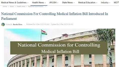 Govt Drafting Bill For Panel To Curb Medical Inflation? Here’s The ...