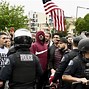 Image result for protests over pride month at california