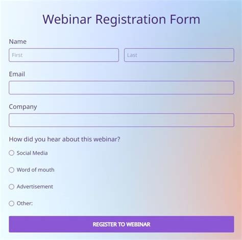 Image result for Webinar Registration Form