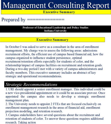 Image result for Summary Report Example