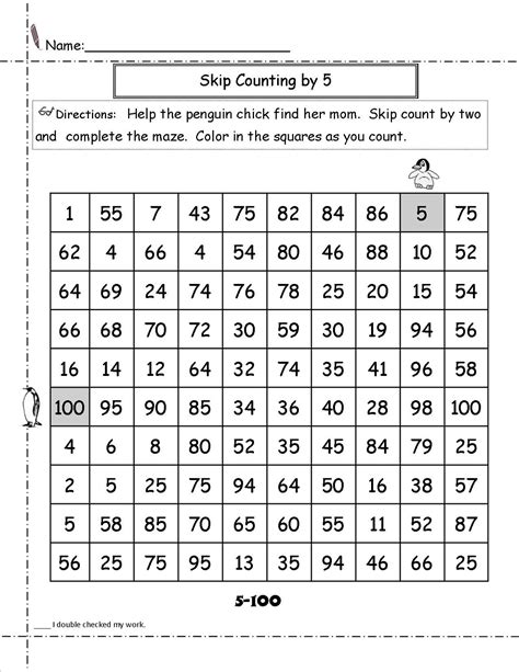 Skip Counting By 5 Worksheets