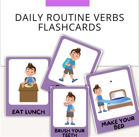 Daily Routine FlashCards 的图像结果
