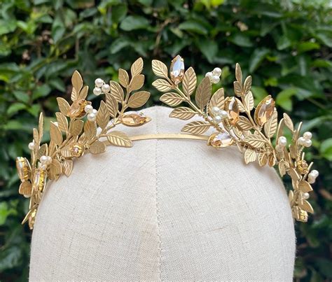 Halo Crown - Wreath Crown - Laurel Wreath Crown Bridal Tiara - Greek ...