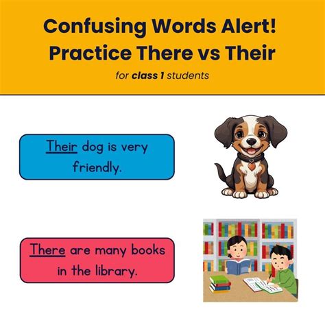 Their vs There – Class 1 Grammar Worksheet | PlanetSpark