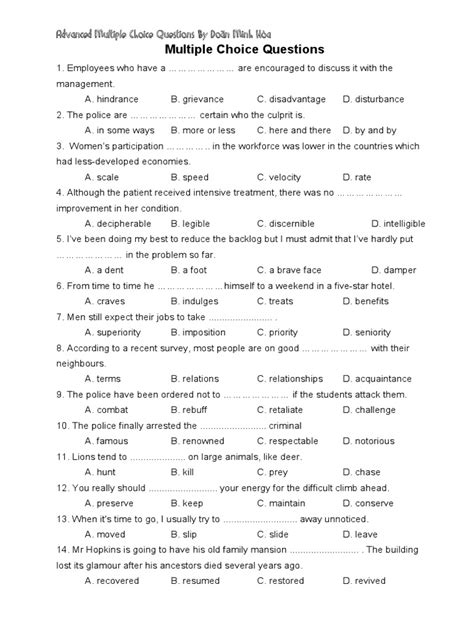 Multiple Choice Questions 的图像结果