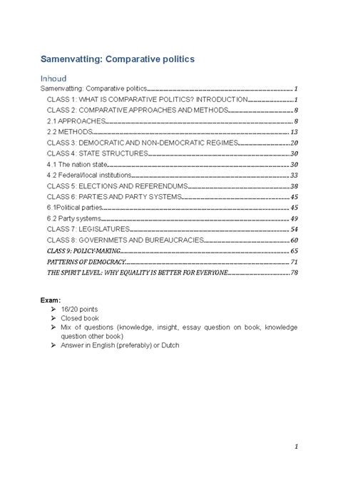 Unit 1 Notes - Meaning, Nature and scope of comparative politics - POL ...