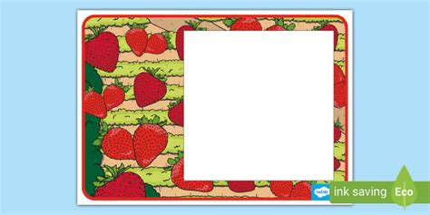 Strawberry Photo Frame (teacher made) - Twinkl