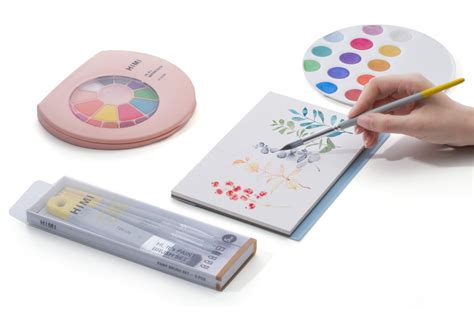 HIMI - 5 Pcs Watercolour Brush Set (3 × Round · 1 × Flat · 1 × Broad ...