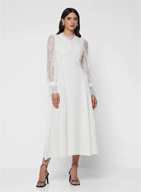 Khizana Textured A-line Dress for Women | Best Price UAE