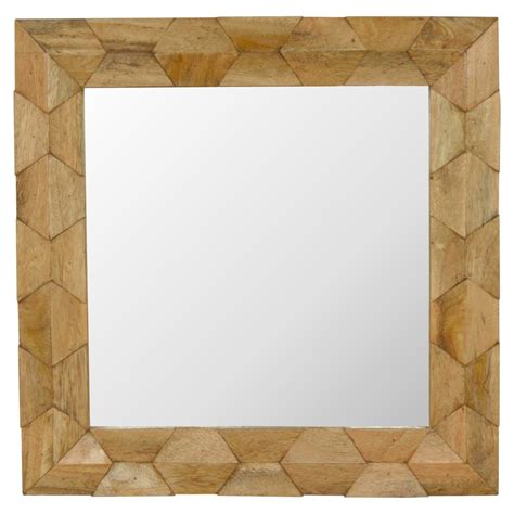 Pineapple Carve Square Mirror - ArtisanFurniture.in