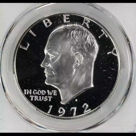 1972-SAN FRANCISCO Dollar Eisenhower 40% Silver PCGS PR-70 DCAM Silver ...