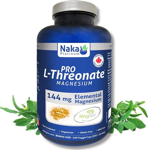 Amazon.com: Naka Platinum PRO Magtein Magnesium L-Threonate- 240 ...