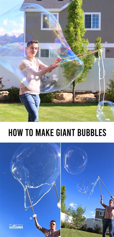 How to make a giant bubble wand for amazing bubbles – Artofit
