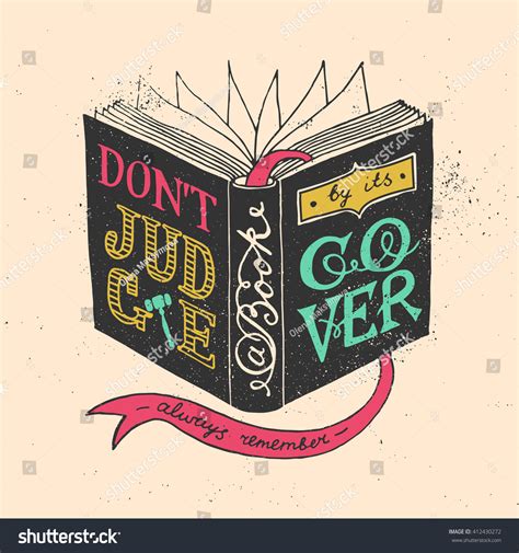 Dont Judge Book By Cover Quote Stock Vector (Royalty Free) 412430272