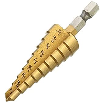 KROST 1234567 Hss Step Drill Bits Set Power Tools Step Drill 1/4" Hex ...