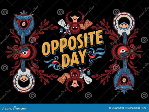 National Opposite Day Holiday Concept Design Stock Illustration ...