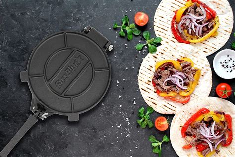 Buy 8 Inch Cast Iron Tortilla Press by StarBlue with FREE 100 Pieces ...