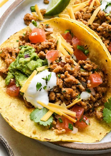 Ground Chicken Tacos - JoyFoodSunshine