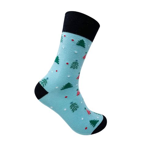 Green X’mas Men's Crew Socks – Mint & Oak