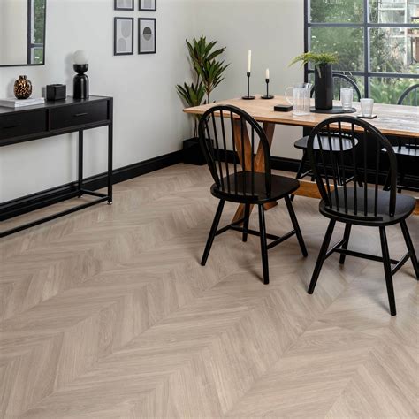 Ashwood Oak Matt Chevron Wood Effect Floor Tile | Luxury Tiles UK